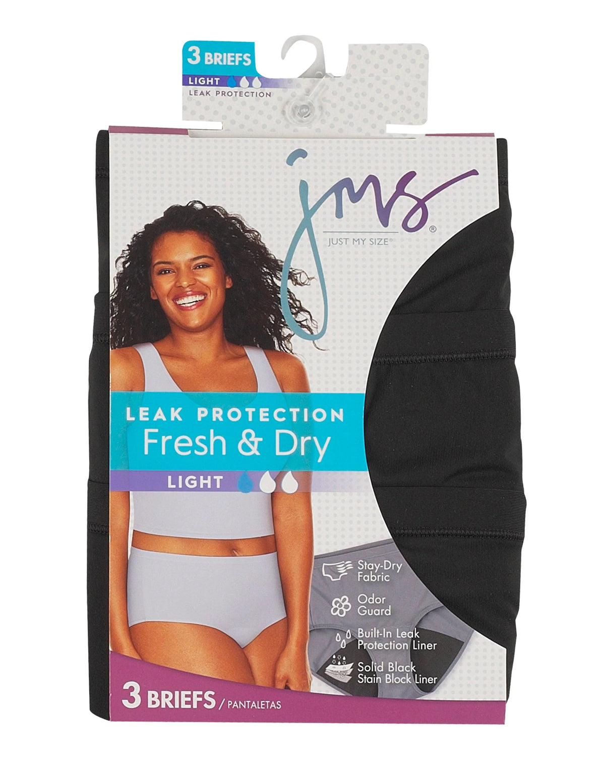 Plus Size Light Period Underwear 3-Pack Brief Y319