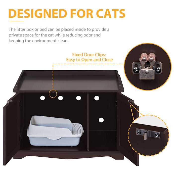 Espresso Cat Litter Box H95357