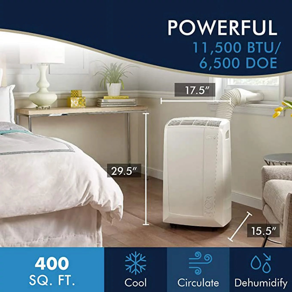 Restored 10,000 BTU 3-Speed Portable Air Conditioner with Dehumidifier O488