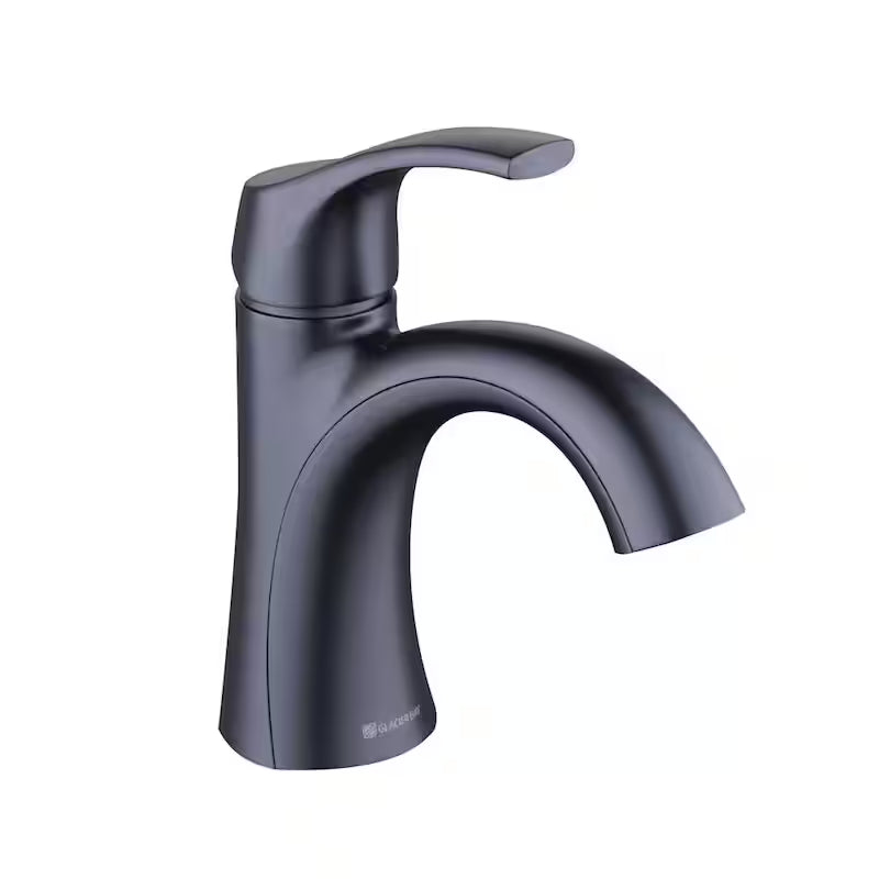 Single Handle Single Hole Bathroom Faucet Matte Black W59253