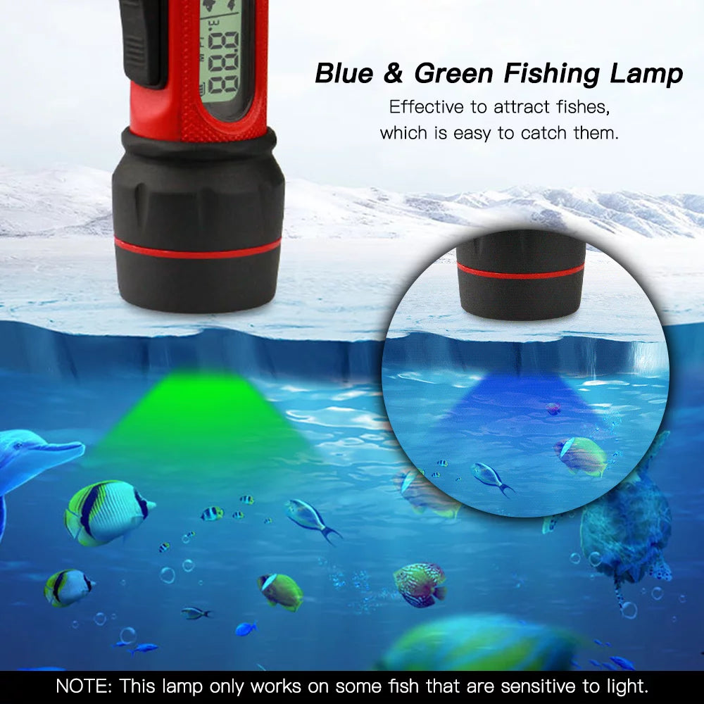 Sonar Ice Fishing Fishfinder with 0.8-90m Detection Depth R729