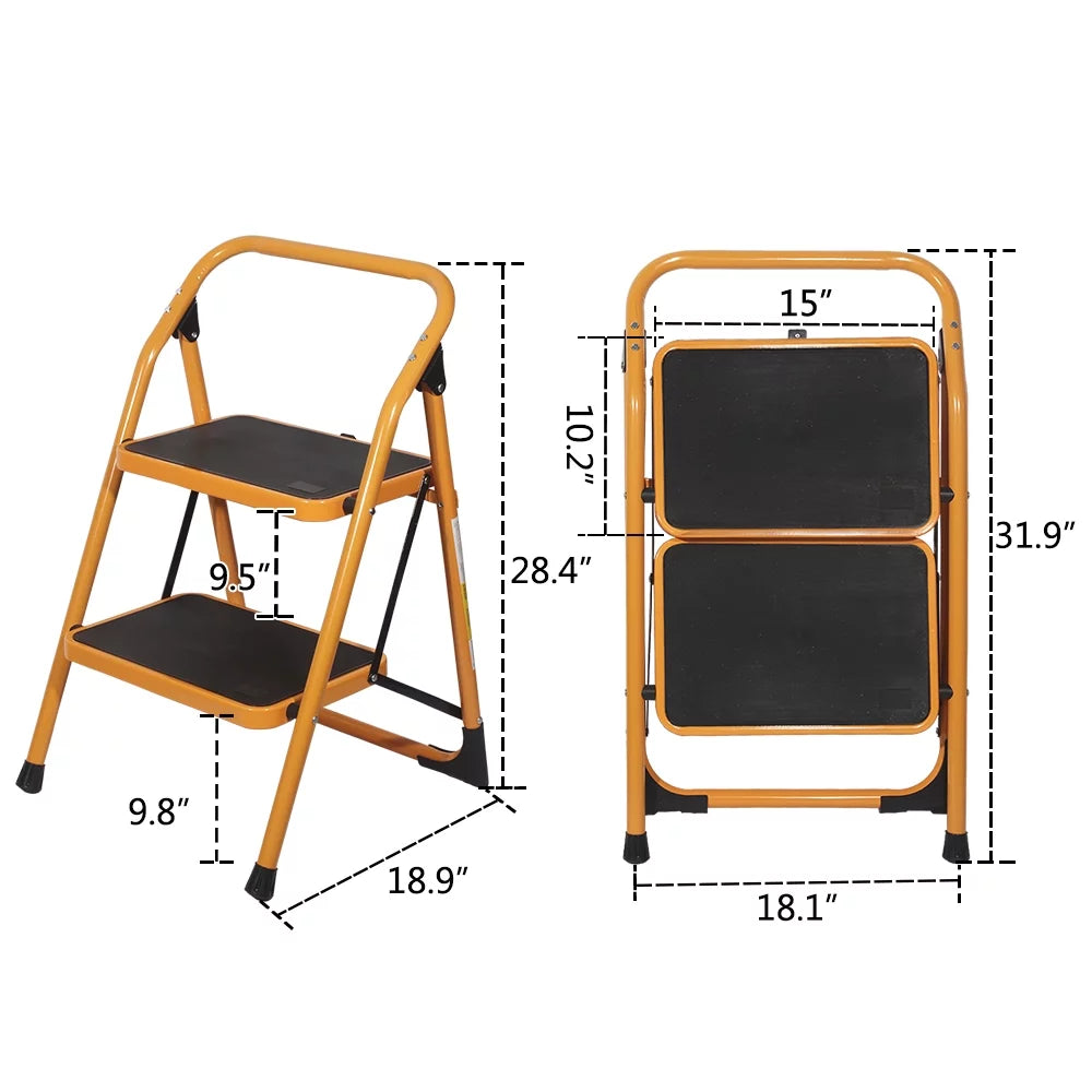 3-Step Ladder, 330 lb. Load Capacity, Iron F874004