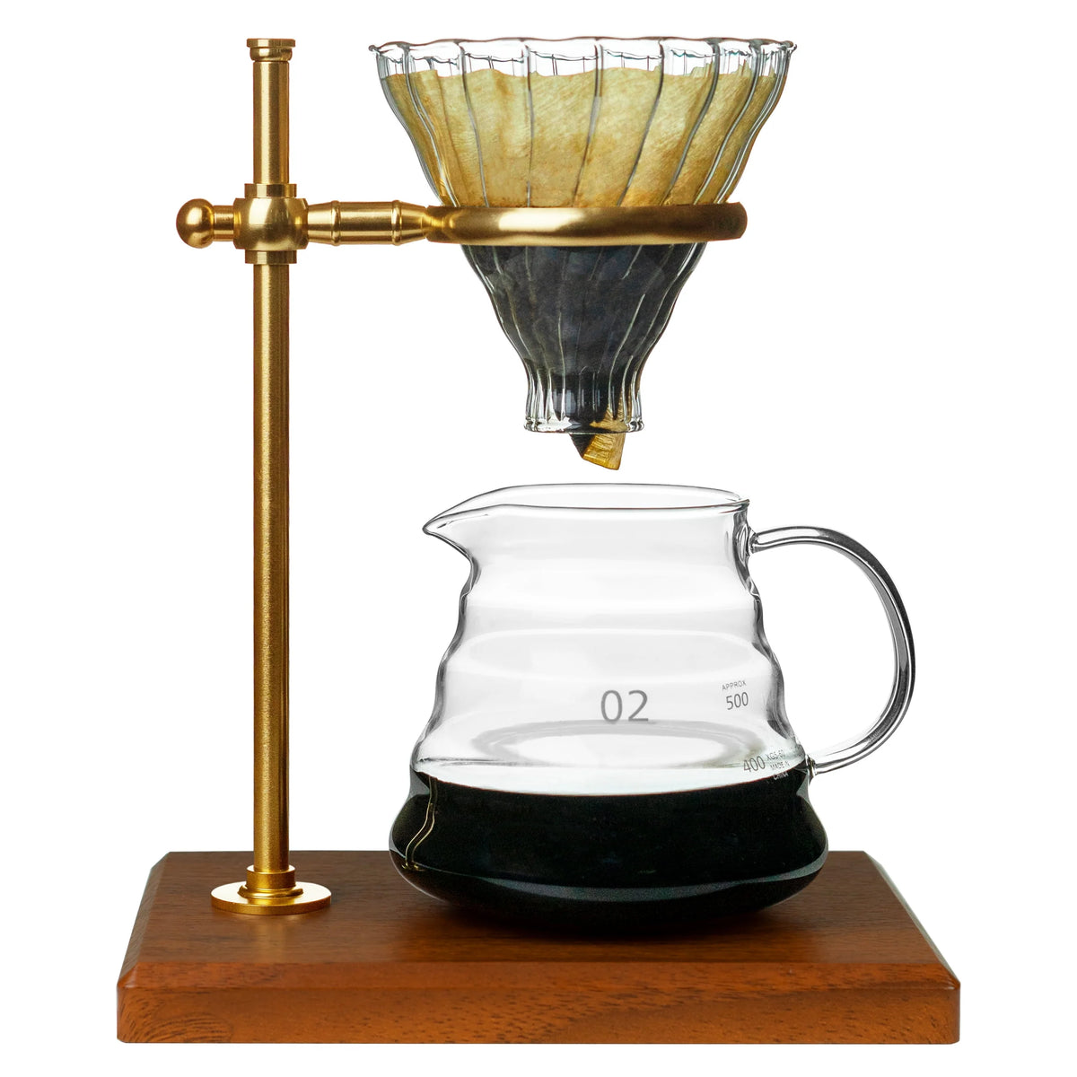 Pour over Coffee Maker Set Stainless Steel Glass Coffee Dripper F96779