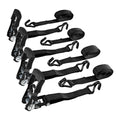 1000 lb. Capacity 1-1/2 in. x 10 ft. Ratcheting Tie-Down Straps, 4 Pack K85598