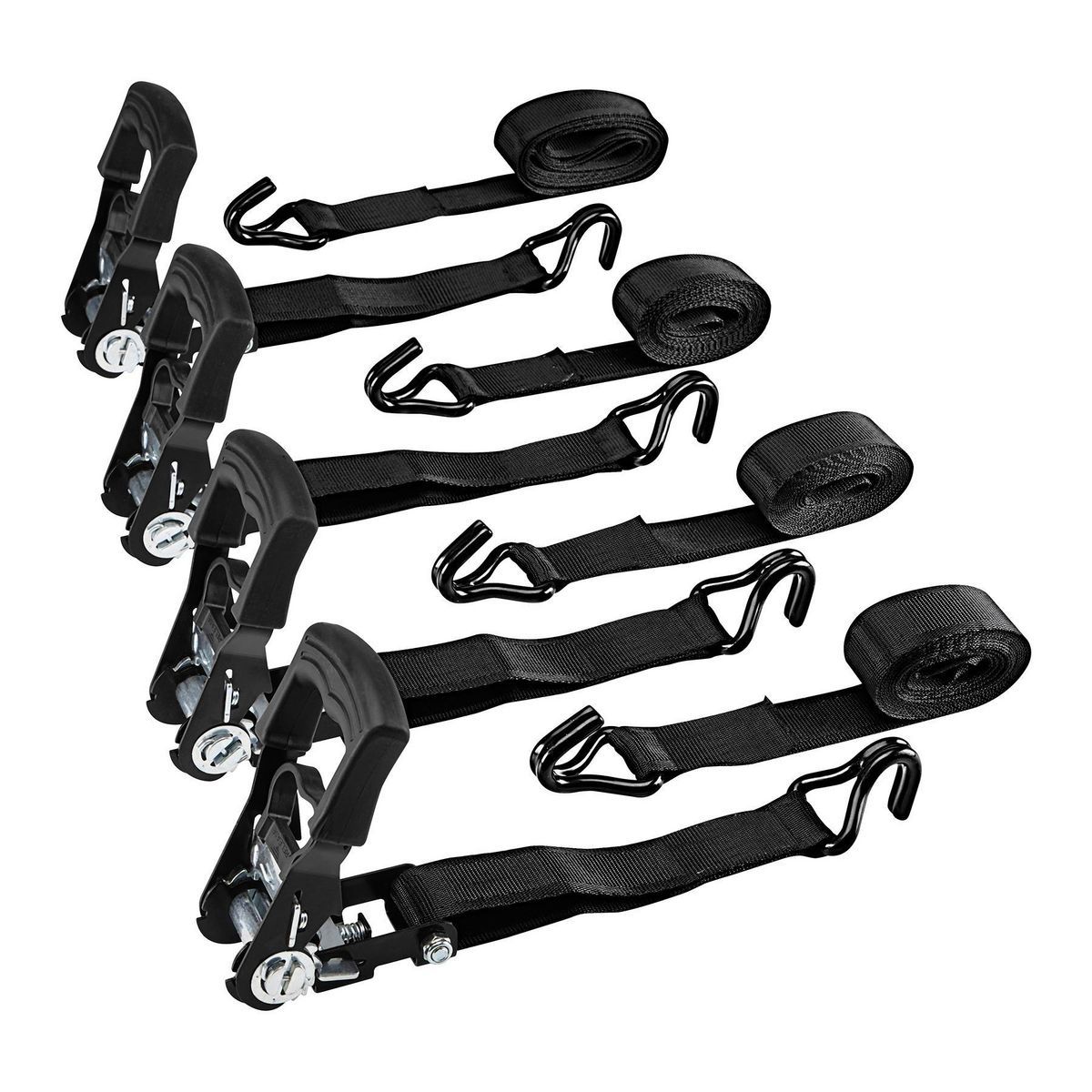 1000 lb. Capacity 1-1/2 in. x 10 ft. Ratcheting Tie-Down Straps, 4 Pack K85598