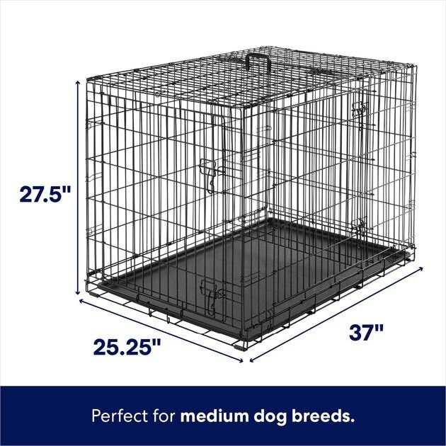 Heavy Duty 3 Door Collapsible Wire Dog Crate S97485