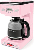 Red 12-Cup Programmable Retro Coffee Maker V466