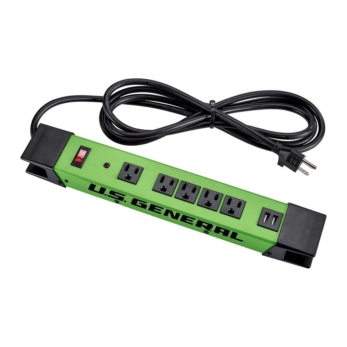 5-Outlet Magnetic Power Strip with 2 USB Ports Z66512