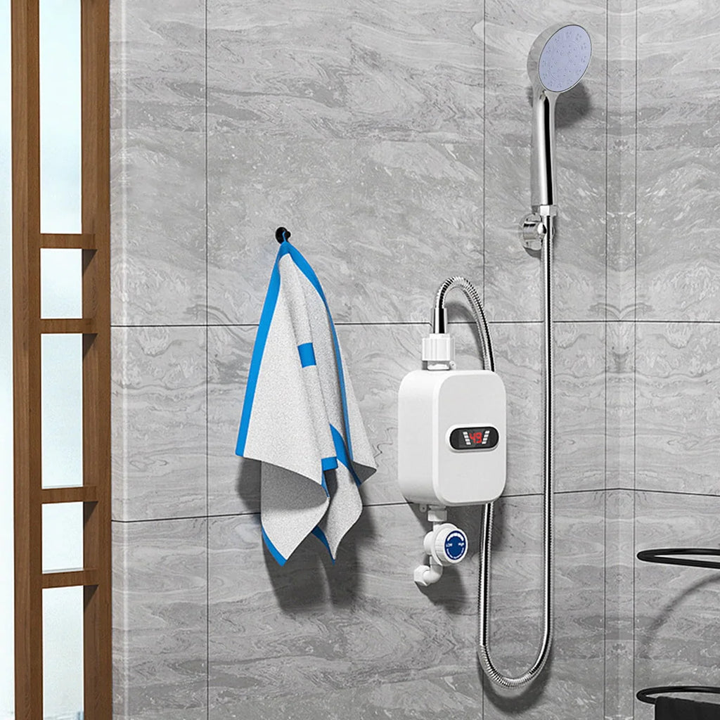 3500W Tankless Water Heater with Shower Head Set H790434