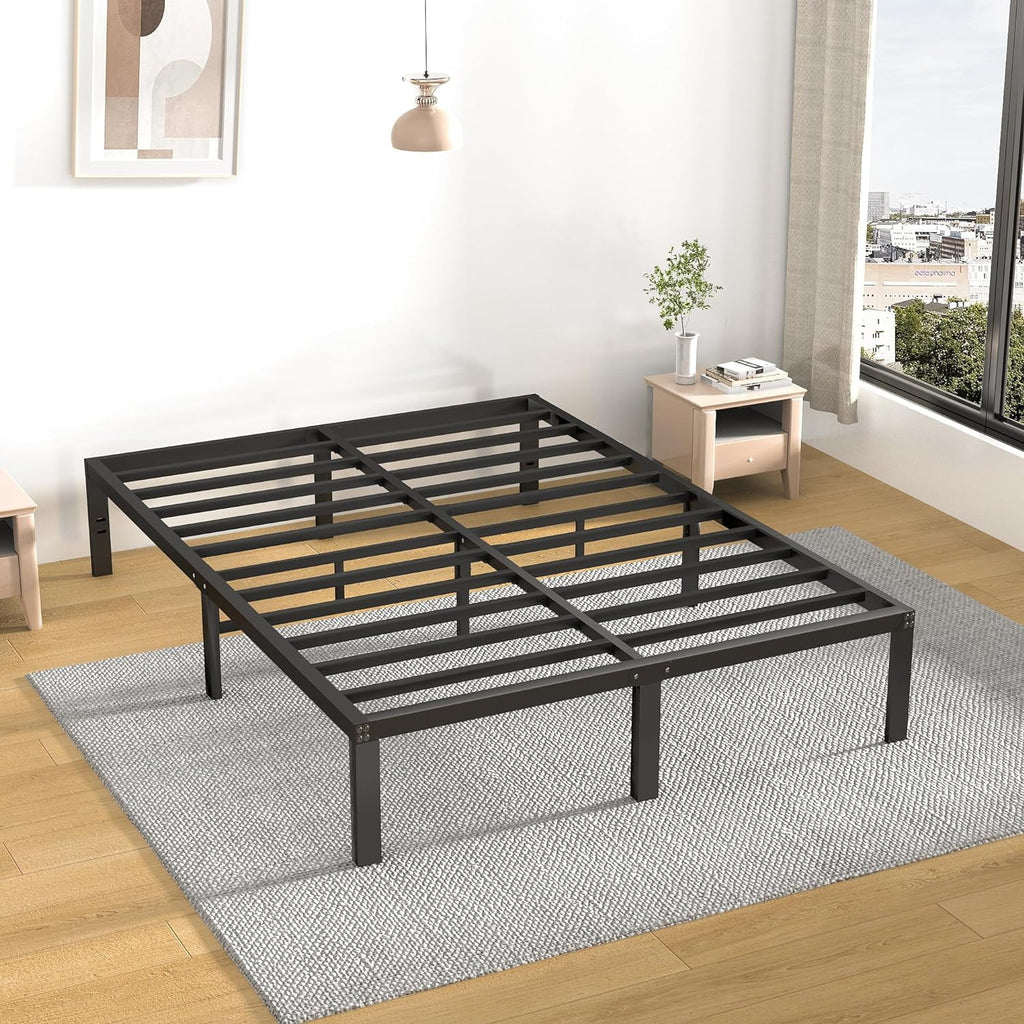 14 Inch King Size Platform Bed Frame with Metal Slats P16008