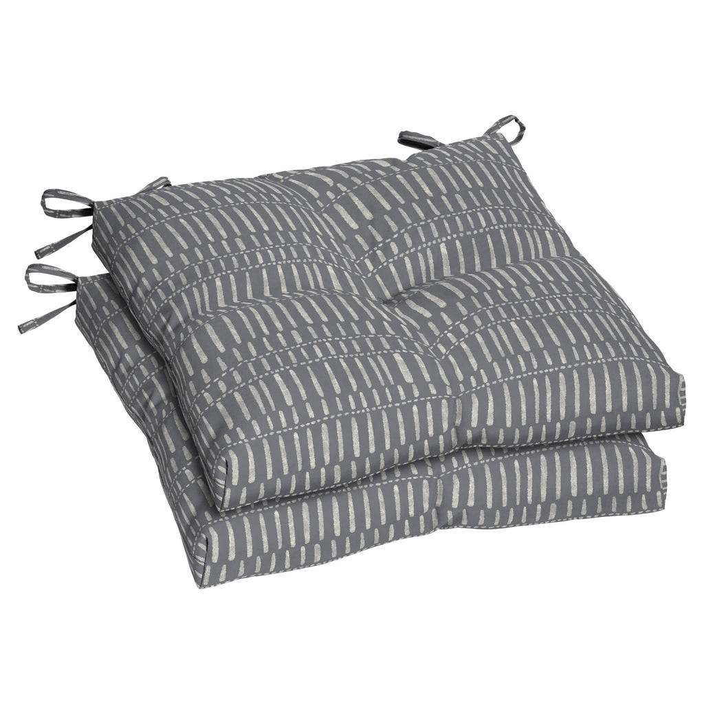 Black Stripe Outdoor Seat Cushion 2 Pack A643