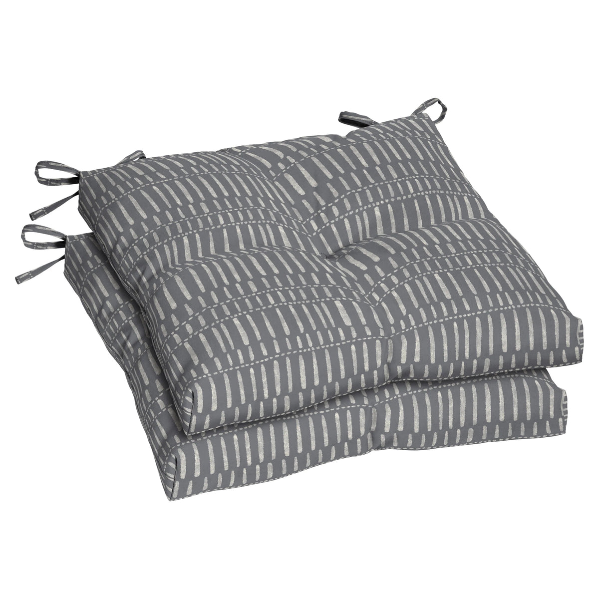 Black Stripe Outdoor Seat Cushion 2 Pack A643